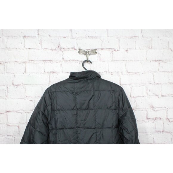 LL Bean Black Goose Down Puffer Jacket Quilted Heavyweight Size Small - Picture 4 of 11